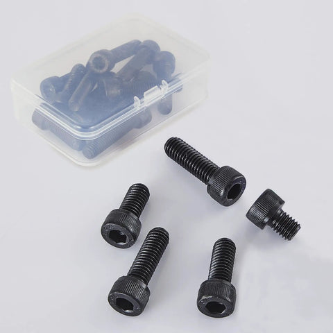 Heavy Duty M10 X 100Mm Hex Socket Head Cap Screws Bolts 12.9 Grade Alloy Steel Black Oxide Finish Full Thread Metric Allen Drive in a clear box.