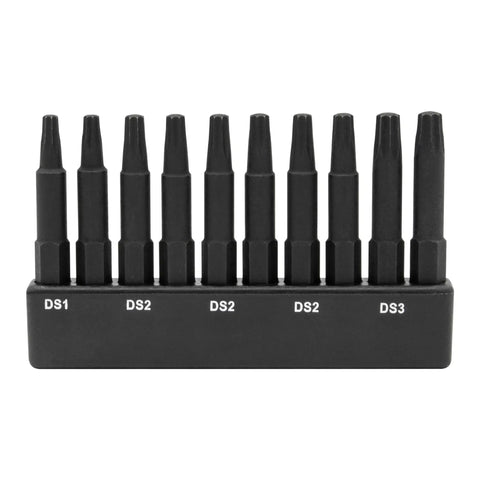 Go To 10 Piece Double Square Bit Set With 8 Spline 2 Inch Bits And Storage Holder Heavy Duty S2 Steel With Manganese Phosphate Finish