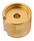 Aluminum Watch Movement Base Repair Tool Modding Holder in gold for secure disassembly, compatible with 2824 2892 8200 2813 NH35 movements.