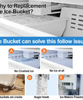 Easy Swap Ice Bucket With Auger Assembly DA97-14474C for Refrigerator Ice Maker solving common ice issues