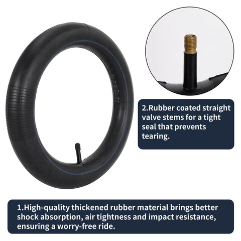 Two Pack 12 5 X 2 25 Bike Inner Tubes 1 2 mm Extra Thick Butyl Rubber Heavy Duty Flat Resistant Tubes For Kids Bmx And Strollers Built Tough To Keep You Rolling Smooth With Zero Headaches On Every Adventure