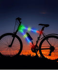 LED Light Kit For Scooters With Multi Color LEDs, Lighting Modes, And App Control, Battery Box Night Riding Lights on bicycle at sunset