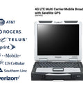 4G LTE Multi Carrier Mobile Broadband unit with rugged design, integrated GPS, and durable keyboard for heavy duty tasks.