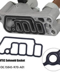 2 Piece VVT Solenoid Gasket Kit For Honda Acura 3.5L VTEC Engines, dual gasket pieces with part number OE.15845-R70-A01