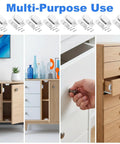 Heavy Duty White Cabinet Magnets 36 Pack That Hold Super Solid With Screws Included To Keep Doors Closed Tight For Kitchens Closets And Wardrobes So No More Slamming Or Loose Lids Ever Again showcased on a modern cabinet.