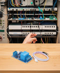 Photoresistor Module Light Control Switch Sensor Relay Board 5V 12V 24V Adjustable Sensitivity in front of server rack