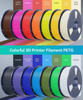 SUNLU PETG 1.75mm filament spools, 1kg each, 14 spools in assorted colors for FDM 3D printers