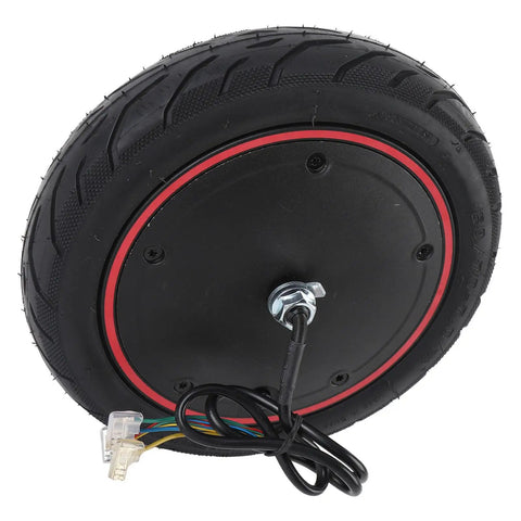 350W High Power Hub Motor Wheel Kit for Electric Scooters with Aluminum Alloy Vacuum Tire, wiring visible