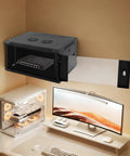 Premium Grade 6U Wall Mount Server Cabinet With Lockable Glass Door Heavy Duty Network Rack for routers and switches in office setup.