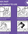 Illustration showing steps to use Screen Cleaner Wipes For Screens And Lenses Safe Gentle Electronic Wipes For Phone TV Computer Monitor
