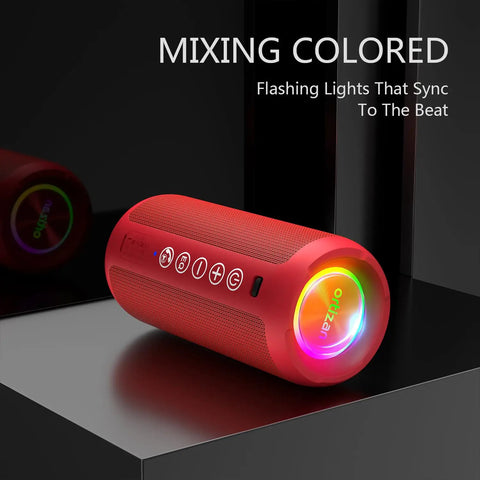 24W Bluetooth Speaker With Deep Bass And Dual Pairing, IPX7 Waterproof, Bluetooth 5.3, LED Lights, 30 Hour Playtime