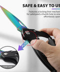 Hand holding Must Have 6 In 1 Multitool Carabiner With Folding Knife And Bottle Opener For Camping And Hiking