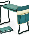 Garden Kneeler And Seat Foldable Bench With EVA Foam Pad And Tool Pouch Outdoor Portable Stool Built To Handle 330 Lbs