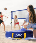 Heavy Duty Outdoor Volleyball Net Set With Anti Sag Design And Adjustable Aluminum Poles Portable Backyard Beach Net System Blue