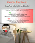 Compatibility guide for Wireless Dimmer Switch Kit With Remote Receiver For Alexa Voice Control, showing dimmable bulb types