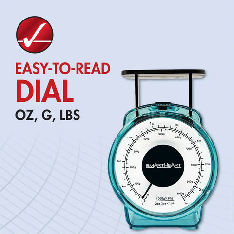 Mechanical Kitchen Scale With Removable Bowl For Precise Measurements In Pounds, Ounces, Grams And Milliliters with easy-to-read dial