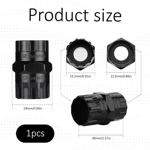 Freewheel Removal Tool For Bike Cassette Multi Speed Freewheels And Sprockets Durable Carbon Steel Tool product size dimensions