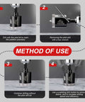 REKCKRUL 1-inch diamond tile hole saw with pilot bit, 2-pack; four-step drilling guide for porcelain/ceramic glass.