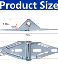 Two Eighteen Gauge Narrow Body Garage Door Hinges In Cold Rolled Steel With Galvanized Finish Replacement Hardware Size Diagram