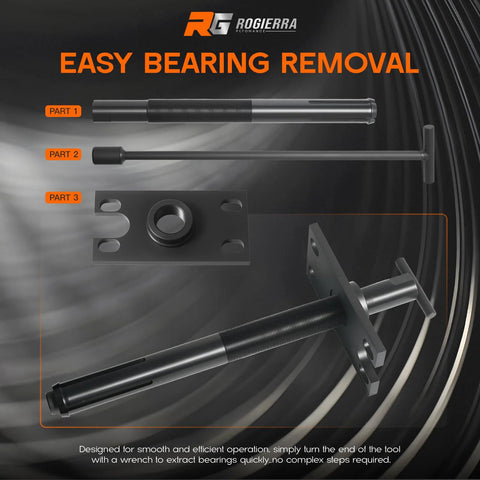 Parts of Gimbal Bearing Puller And Installer Tool Kit For Mercruiser Alpha 1 MR Bravo OMC And Volvo Marine displayed for easy removal