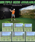 Fireproof Golf Simulator Impact Screen With 3D Air Mesh Ultra Clear Projector Screen For Home Hitting Practice sizes chart