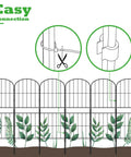 Decorative Garden Fence Panels Pack Of Ten 36 Inches High And About Ten Point Eight Feet Long Rustproof Metal Wire Border installation method