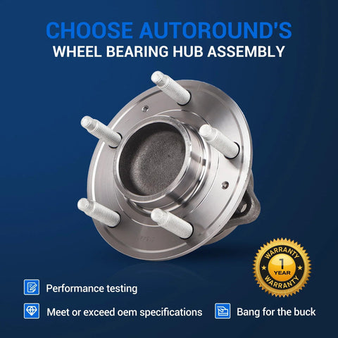 Rear Wheel Bearing Hub Assembly Fits Chevy Equinox And GMC Terrain 2018 Through 2021 Rear FWD 5 Lug With ABS 513441 Replacement