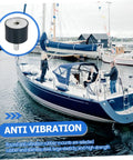 Heavy Duty Round Rubber Vibration Damping Mounts Four Pack Rock Solid Anti Shock Isolation Pads for marine use with boats.