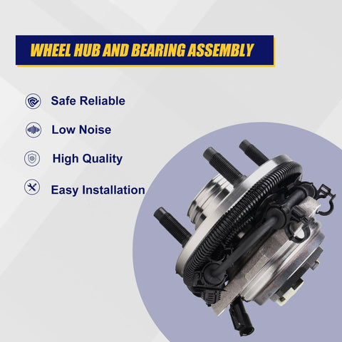 Front Wheel Bearing And Hub Assembly Fits Right In For 1998 To 2000 Ford Ranger And 1998 To 1999 Mazda B4000 4WD With ABS 5 Lug Bolts Model 515027 Replacement