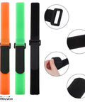 6 Pack Bike Rack Straps 60x2 Cm Adjustable Wheel Stabilizers with Hook in black, green, and orange, showing non-slip gel grip and buckle details.