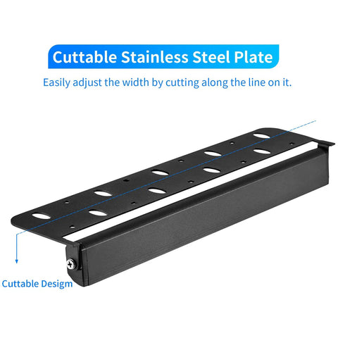 Cuttably designed stainless steel plate for the 8 Pack 5W 12 Inch LED Hardscape Paver Lighting Kit, showcasing adjustability features.