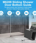 Sliding Shower Door Bottom Track With One Half Inch Channel Black Finish For Glass Doors Up To Seven Sixteenth Inch Thick Durable