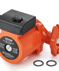 Heavy Duty Cast Iron Circulator Pump 33 GPM Hot Water Circulation Unit 3 Speed 1 1 4 Inch NPT Flange with black control panel.