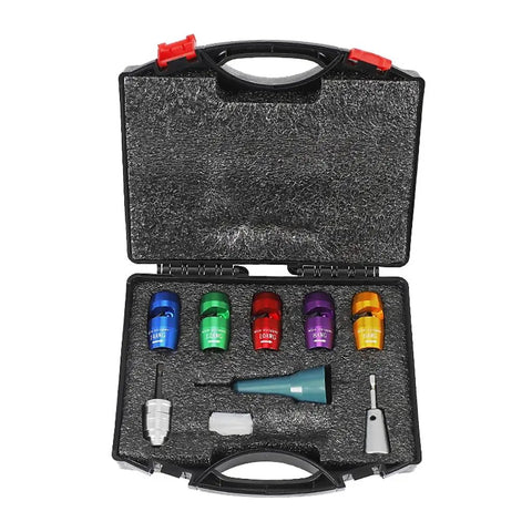 Heavy Duty Electric Wire Stripper For Drill, 6-14 AWG Cable Stripping Tool With Twisting Functionality in a storage case.