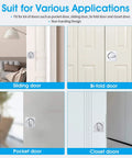 Boss Square Pocket Door Lock With Edge Pull And Flush Pull Sturdy Privacy Bifold And Cavity Sliding Door Hardware With Latch Zinc Alloy Fingermark Proof Finish In Satin Chrome Replacement Door Lock Kit For Hidden Pocket Doors installed on sliding, bi-fold, pocket, and closet doors.
