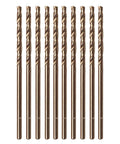 10-piece 5/64 Inch Cobalt Drill Bit Set M35 High Speed Steel Jobber Length 135 Degree Point For Hard Metal Stainless Steel Cast Iron