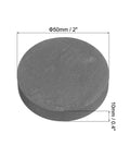 Round Graphite Block Disk 50x10mm Pro Grade High Purity Graphite Electrode Plate Sheet shown with dimensions