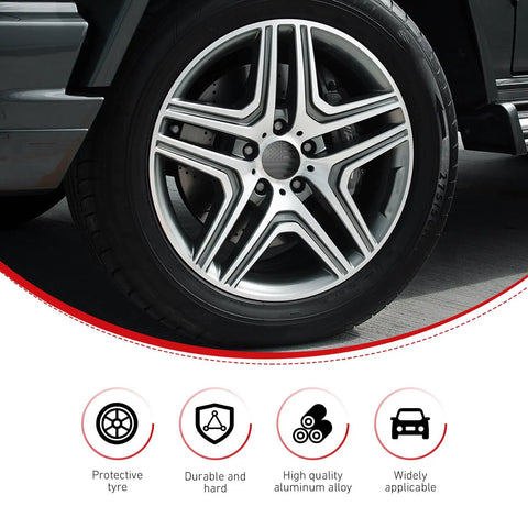 Fresh American Flag Wheel Center Caps With Tough Scratch Resistant Hub Cover Protectors For Cars Keeping Your Ride Looking Sharp And Fully Waterproof In Classic Black Finish on stylish 5-spoke alloy wheel.