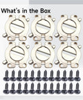 Rock Solid Zinc Alloy Furniture Connectors, Heavy Duty Round Fasteners With Pre Installed Screws, pack of six with screws.