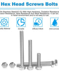 25 Pack M8 Hex Bolts M8x25mm 304 Stainless Steel Heavy Duty Fasteners That Grip Tight Like A Trucker Rig For Garage Mods And Trail Fixes Built Ridiculously Tough Against Rust displayed with hex head and smooth finish.