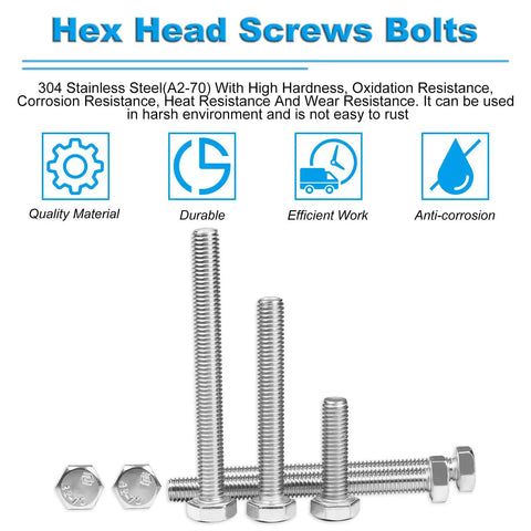 25 Pack M8 Hex Bolts M8x25mm 304 Stainless Steel Heavy Duty Fasteners That Grip Tight Like A Trucker Rig For Garage Mods And Trail Fixes Built Ridiculously Tough Against Rust displayed with hex head and smooth finish.