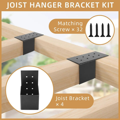 Heavy Duty Pergola Brackets Kit For 4x4 Wood Posts With Included Screws Joist Bracket Connector And Beam Support