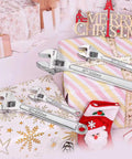 Four-Piece Adjustable Wrench Set With Wide Handle For Maximum Comfort on Christmas gifts background