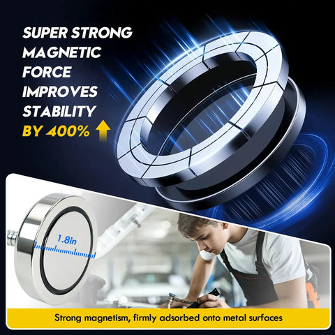 Heavy Duty Magnetic Welding Inspection Mirror With 360 Degree Adjustable Arm For Auto Repair Pros, shown in use