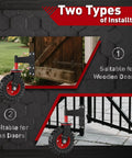 5 Inch Gate Wheels For Wooden Gates, 450 Lb Capacity, Heavy Duty Spring Loaded Fence Wheel With 360 Degree Swivel, two installation types