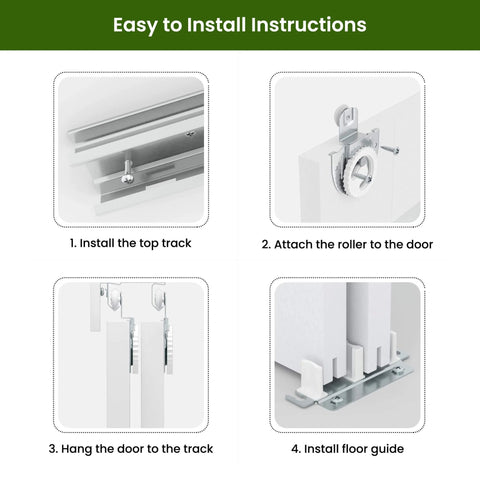 Installation guide for Mirror Bifold Closet Doors Set With Sliding Hardware Kit For 72 Inch Wide By 80 Inch High