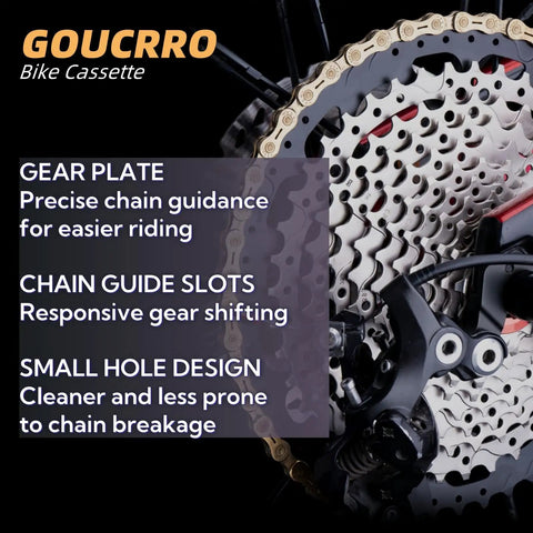 Beefed Up 8 Speed Bicycle Cassette 11-32T for mountain bike with gear plate and chain guide slots