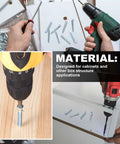100 Pack 7mm By 50mm Confirmat Screws For Wood Cabinets And DIY Projects, close-up of screws being used in woodwork