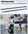 Flat And Pointed SDS Max Chisel Set 24 Inch By 1 Inch Wide For Rotary Hammers Breakers And Jackhammers in action on masonry