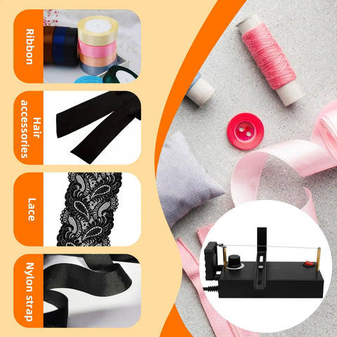 Hot Ribbon Cutter Machine With Adjustable 100 To 600 Celsius Temperature Electric Rope Cutter DIY Friendly Portable Heat Cutter and materials